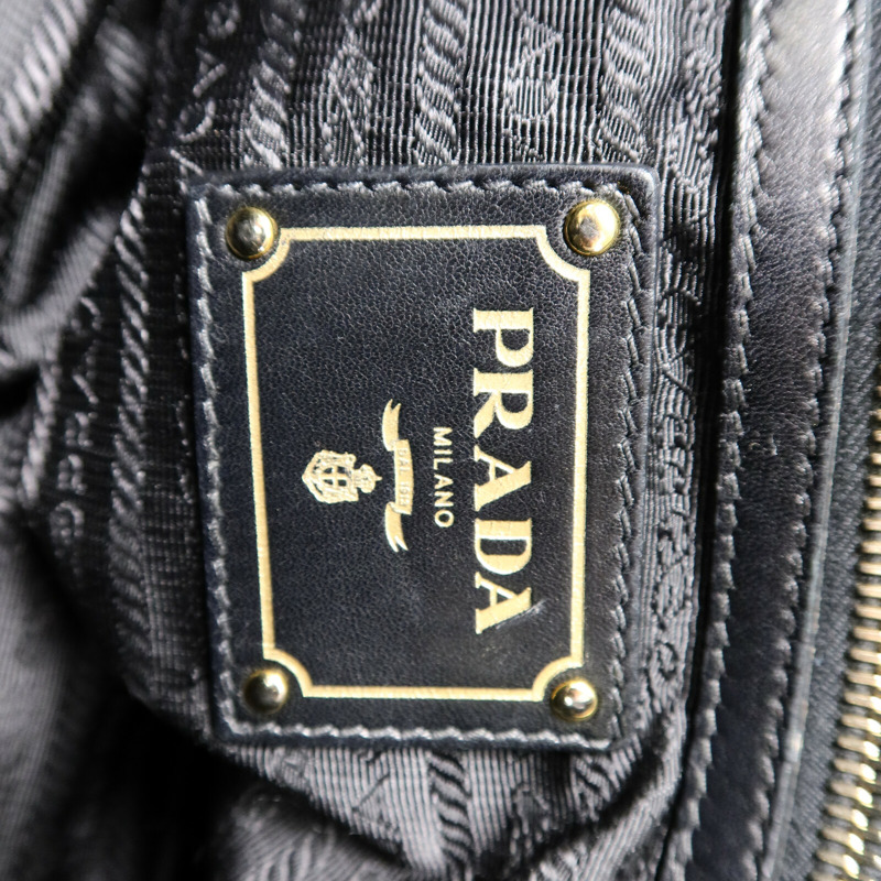 PRADA 羊皮皮革Nappa Gaufre Shoulder Tote手挽肩背兩用袋-5