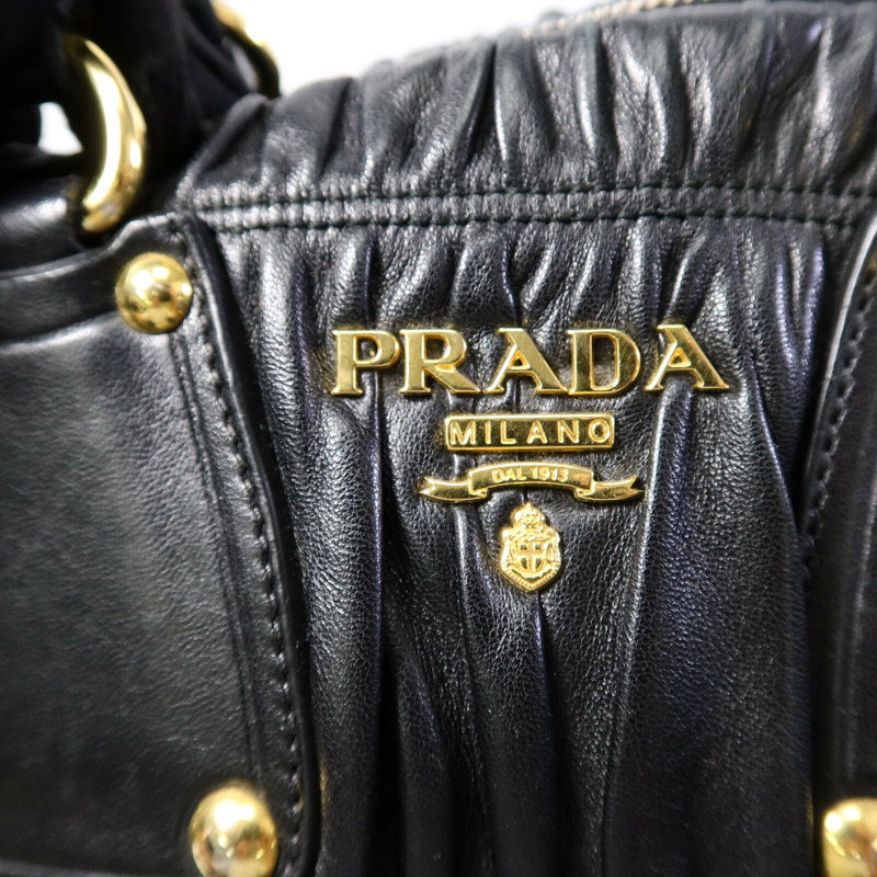 PRADA 羊皮皮革Nappa Gaufre Shoulder Tote手挽肩背兩用袋-6