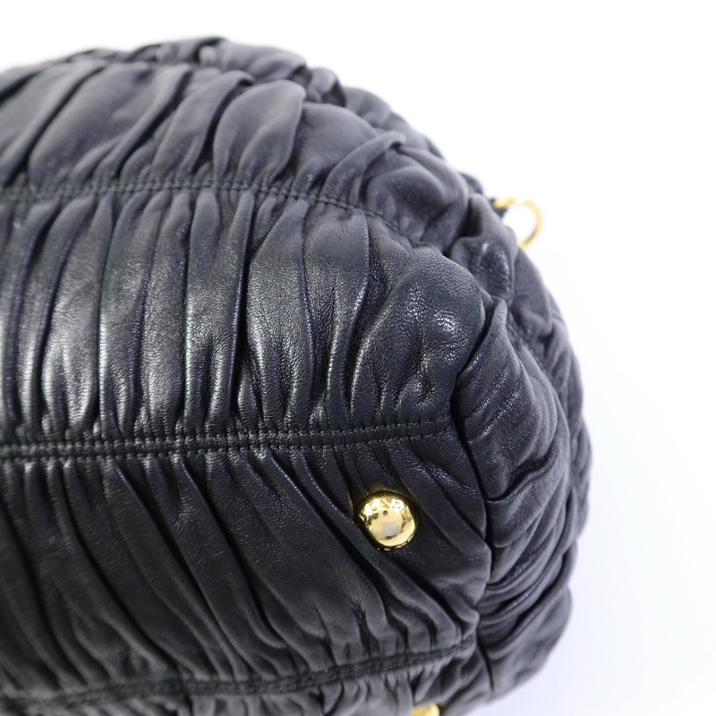 PRADA 羊皮皮革Nappa Gaufre Shoulder Tote手挽肩背兩用袋-10