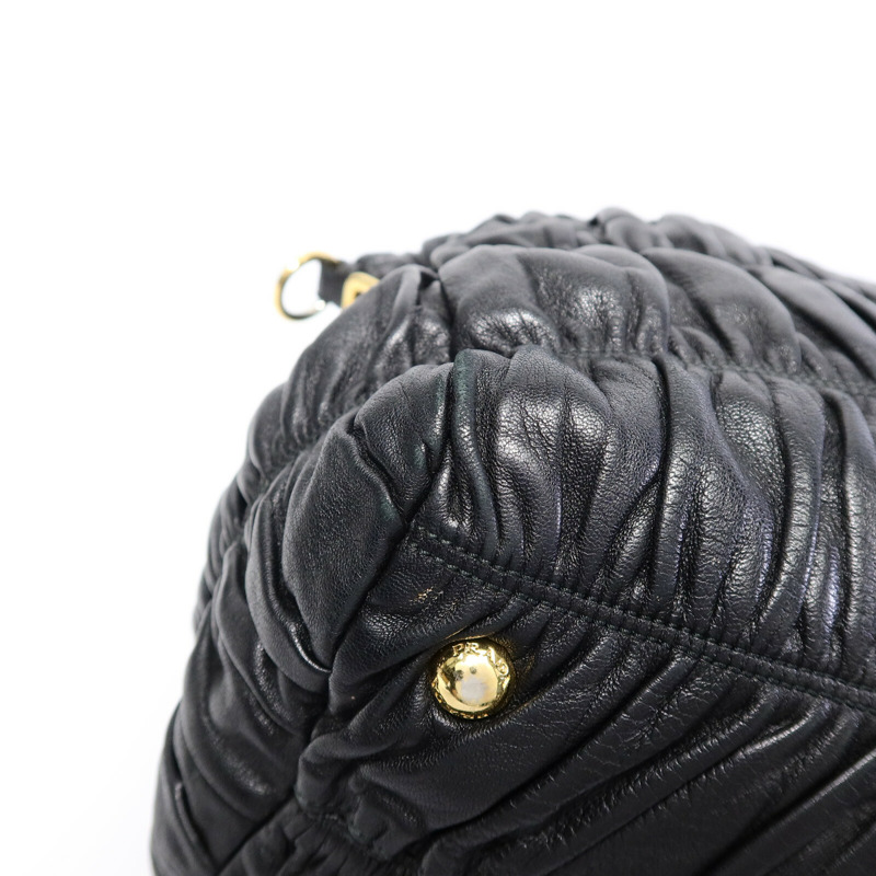 PRADA 羊皮皮革Nappa Gaufre Shoulder Tote手挽肩背兩用袋-11