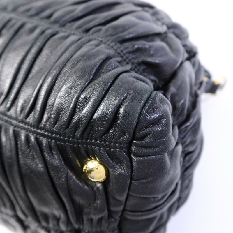 PRADA 羊皮皮革Nappa Gaufre Shoulder Tote手挽肩背兩用袋-12