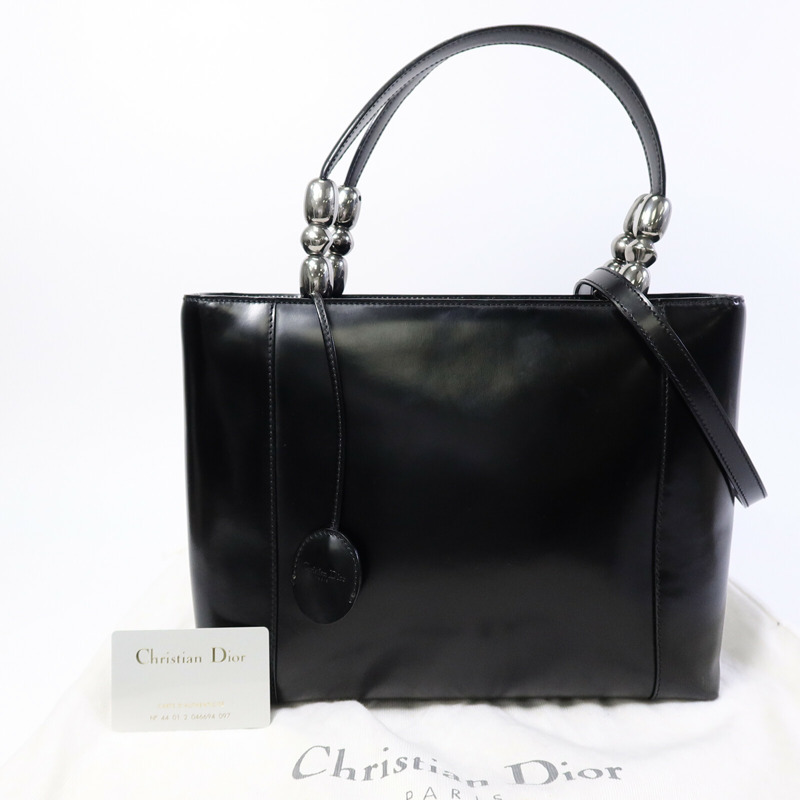 Dior 牛皮皮革Lady Perla Hand Bag手挽肩背兩用袋-9