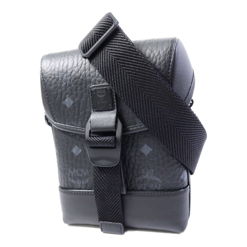 MCM 塗層帆布/牛皮皮革Aren N/S Crossbody Bag肩背袋-2