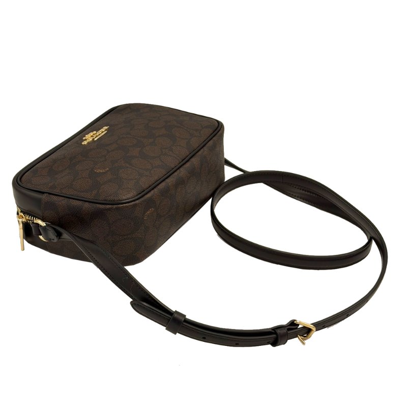 [全新] COACH 新款C LOGO女款斜背相機包(深咖)-4
