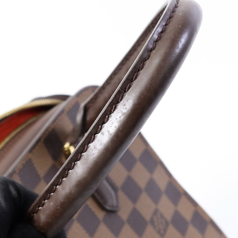 LOUIS VUITTON Damier Triana金扣手挽袋-17