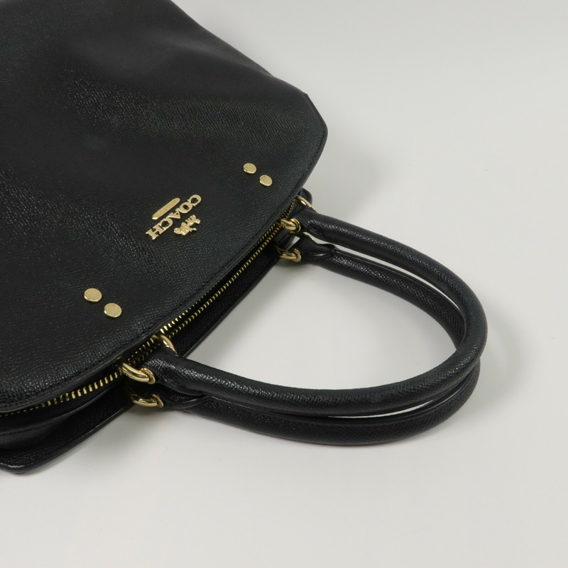 COACH 牛皮皮革Lillie Carryall Large手挽肩背兩用袋-9