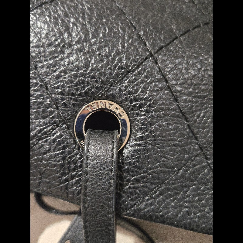Chanel 香奈兒 黑色 銀釦 雙C logo 肩背包 托特包 購物包 牛皮-43