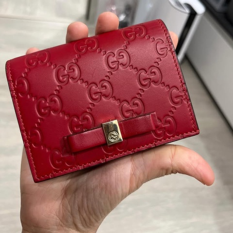 二手Gucci 蝴蝶結短夾