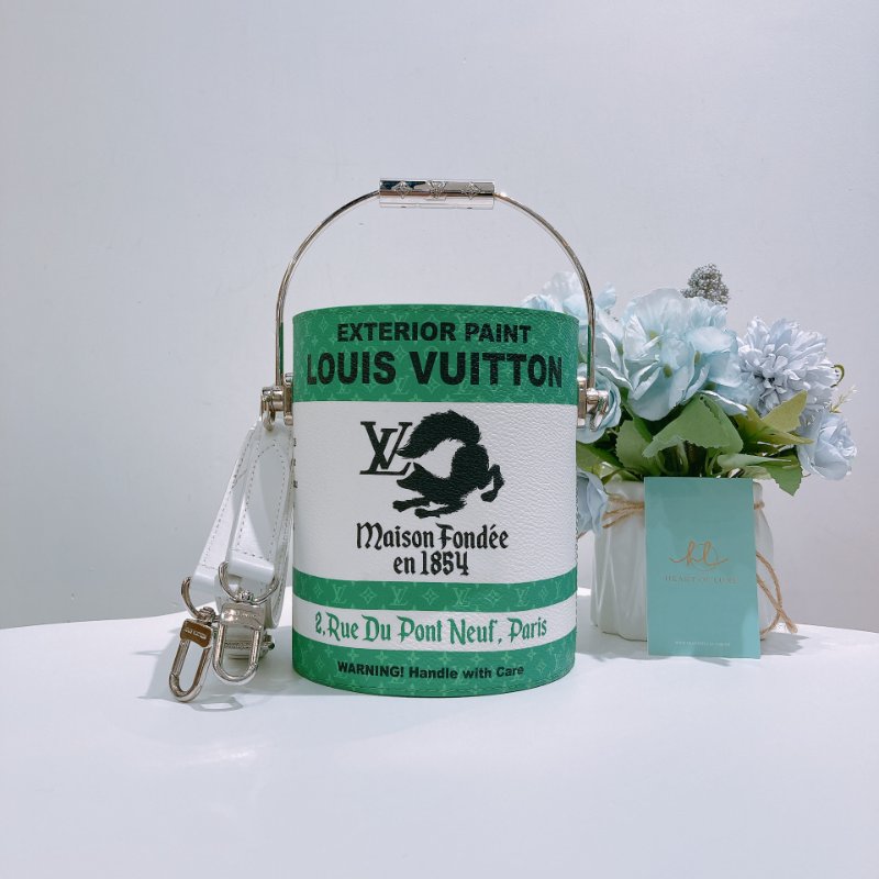 TW4871 Louis Vuitton 路易威登油漆兩用包包 Paint Can Handbag With Chain Green x PHW-0