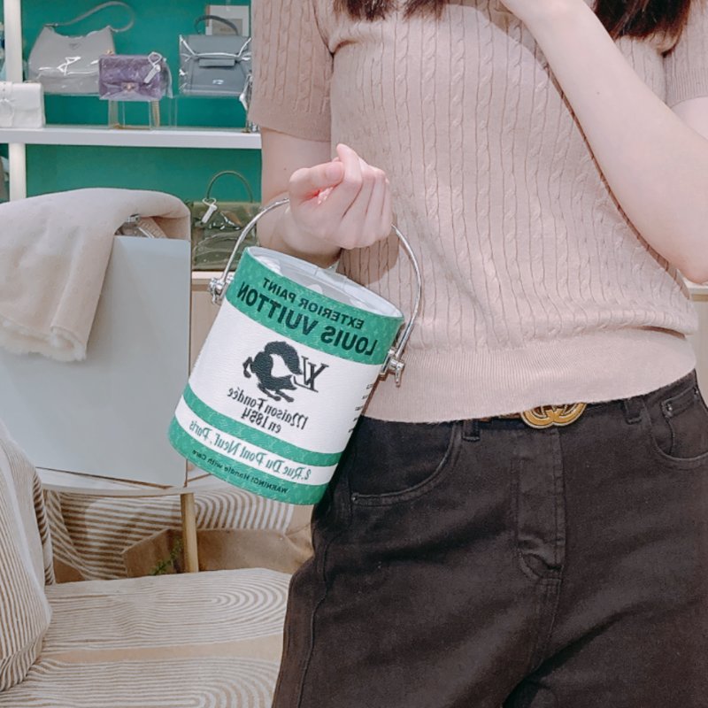 TW4871 Louis Vuitton 路易威登油漆兩用包包 Paint Can Handbag With Chain Green x PHW-1