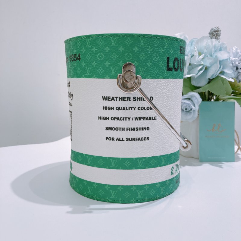 TW4871 Louis Vuitton 路易威登油漆兩用包包 Paint Can Handbag With Chain Green x PHW-4