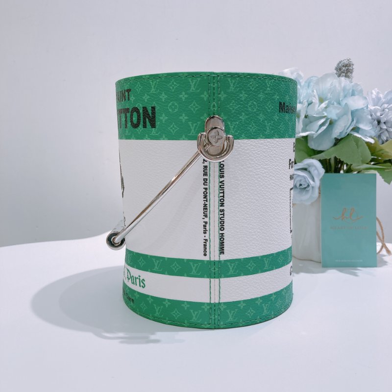 TW4871 Louis Vuitton 路易威登油漆兩用包包 Paint Can Handbag With Chain Green x PHW-5
