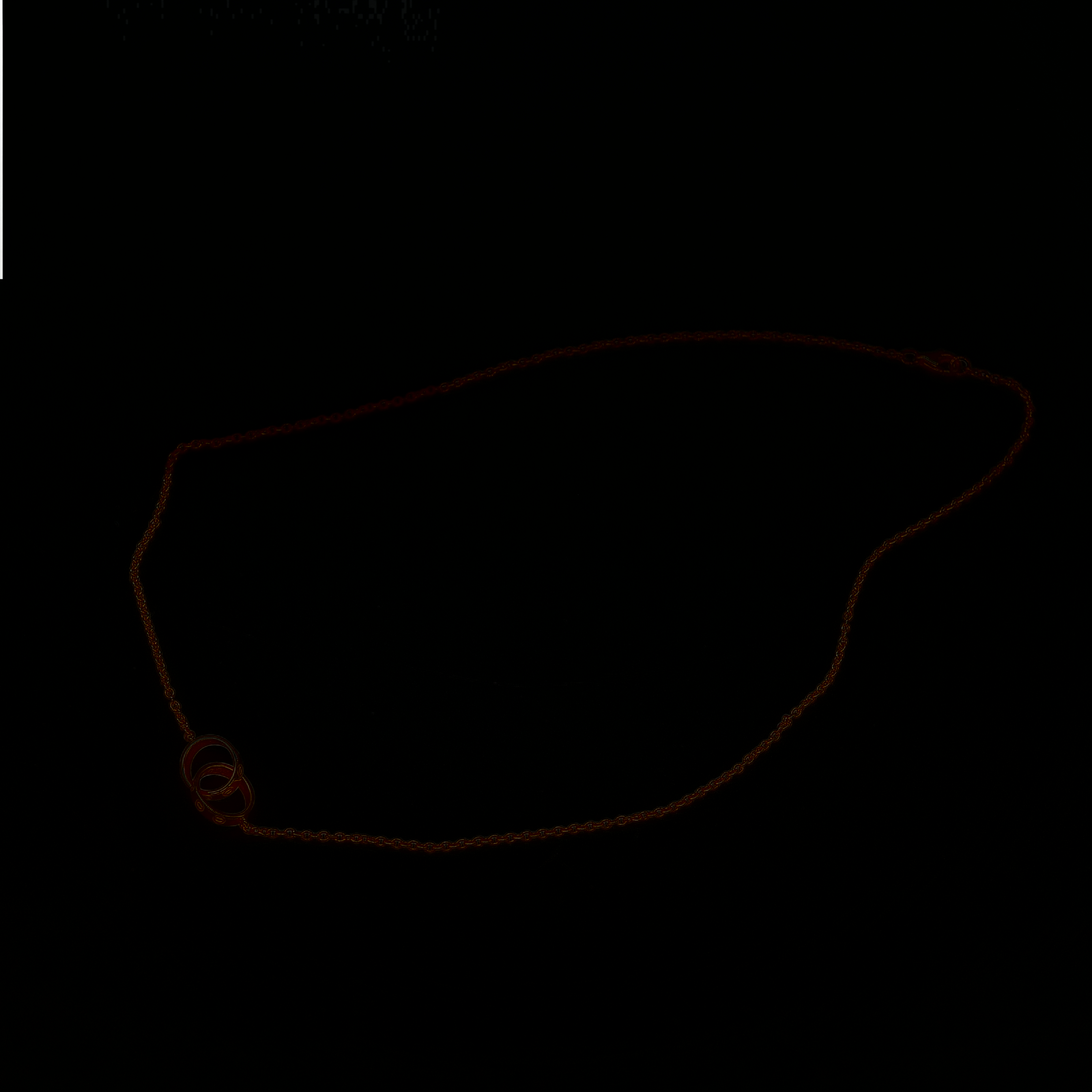 Cartier 卡地亞 18K黃金 雙環 Love 項鍊-7