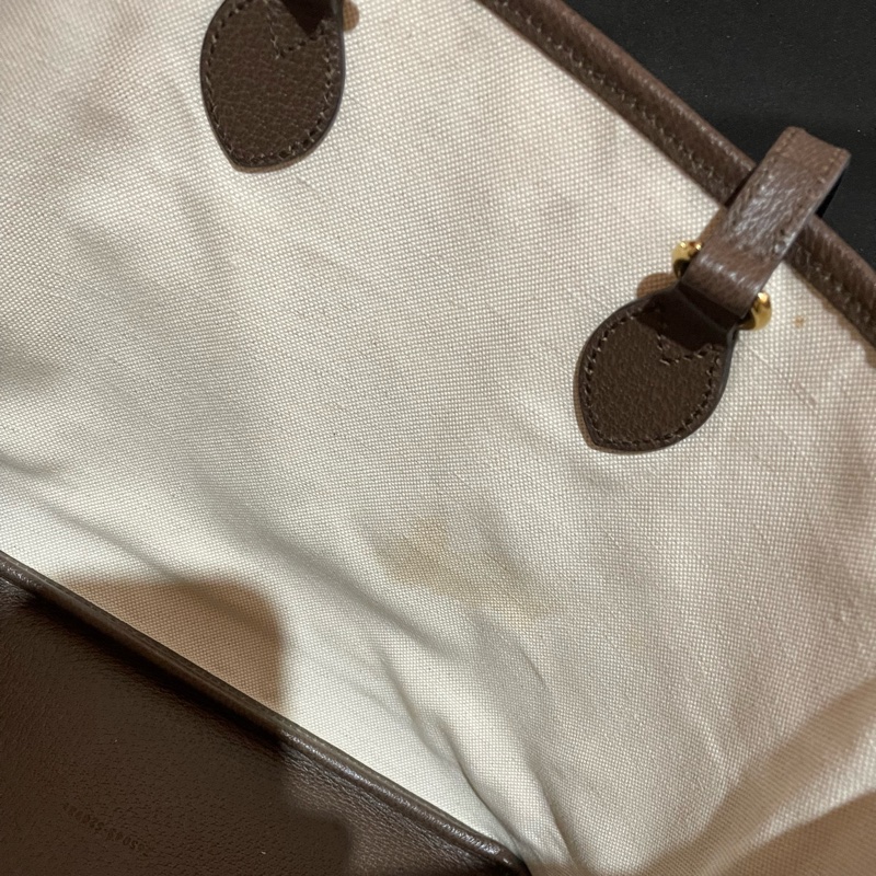 Gucci 金釦經典老花棕托特包 肩背包 手提包-18