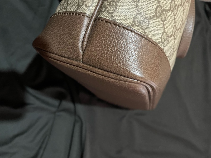 Gucci 金釦經典老花棕托特包 肩背包 手提包-30