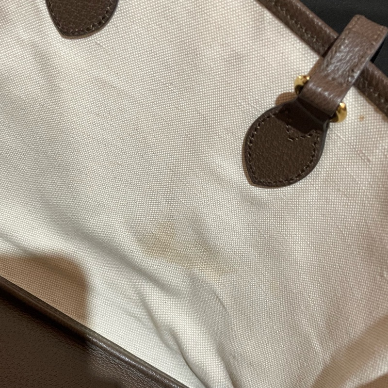 Gucci 金釦經典老花棕托特包 肩背包 手提包-43