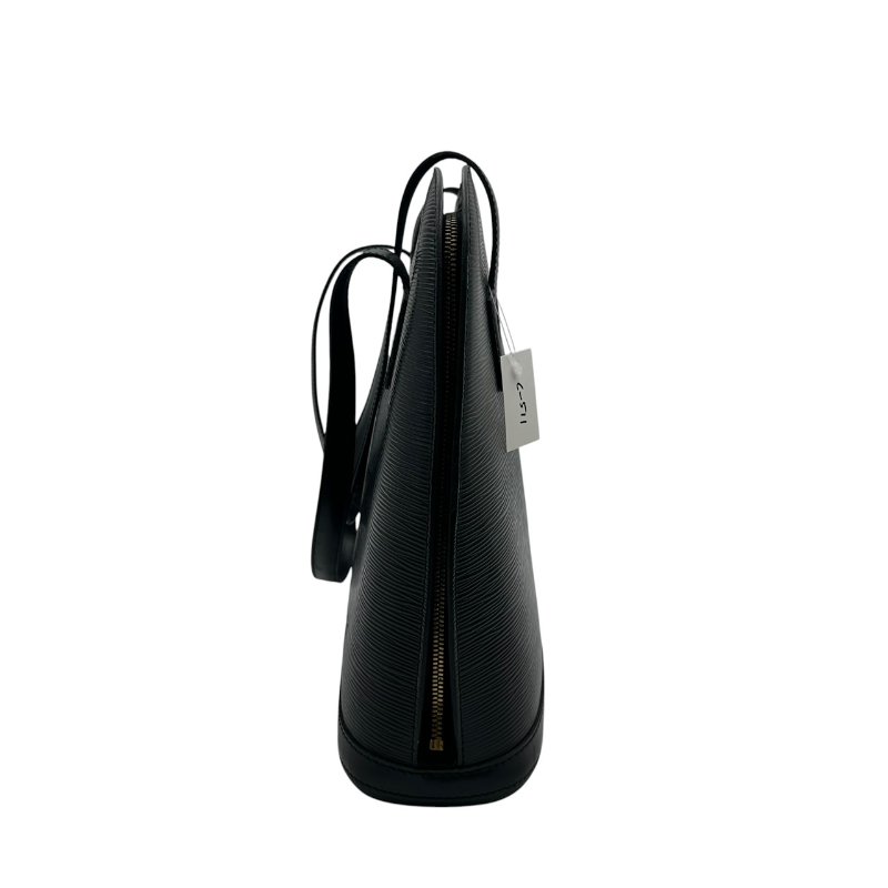 【美收精品】LOUIS VUITTON 黑色皮革水波紋手提包 C-511【隔月月中將轉賣至日本 上架期限30天】-3