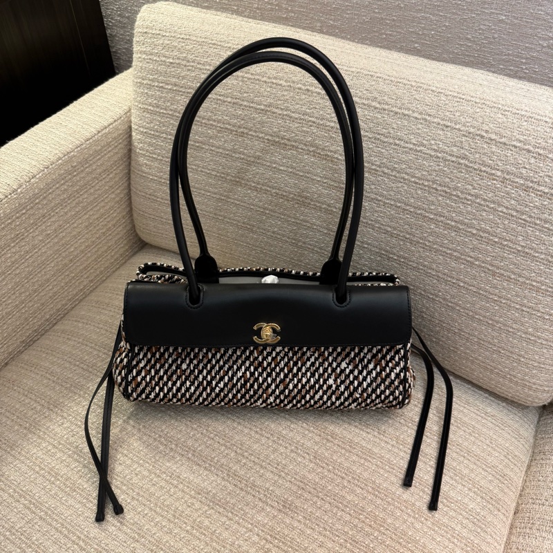 Chanel 26S Tweed 毛呢 法棍包-0