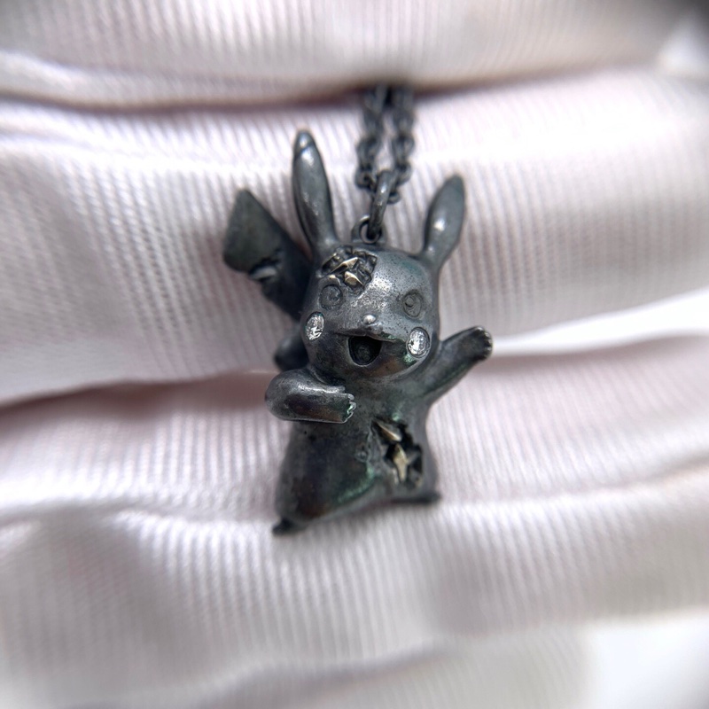 TIFFANY & CO.蒂芙尼 & 夢可寶 皮卡丘鑲鑽吊墜項鍊,聯名款-2
