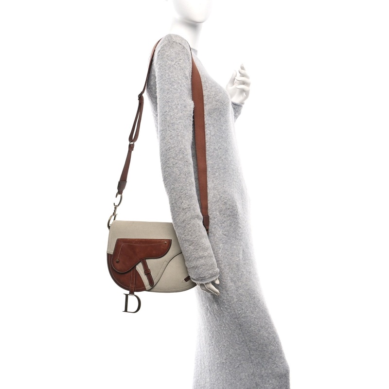 Christian Dior 拼色馬鞍包-8