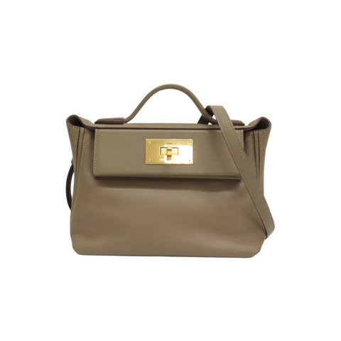 大象灰 Evercolor牛皮 24 mini 肩背包 B刻【HERMES 愛馬仕】 H082153CC