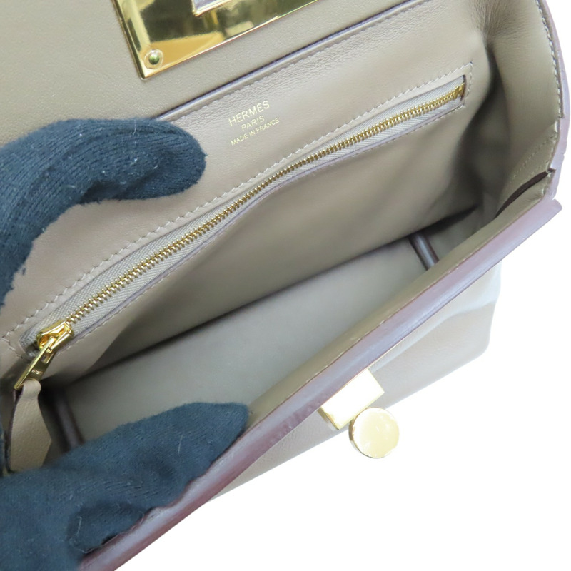 大象灰 Evercolor牛皮 24 mini 肩背包 B刻【HERMES 愛馬仕】 H082153CC-2