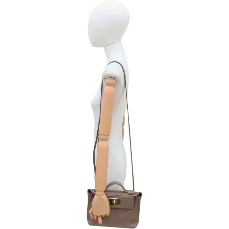 大象灰 Evercolor牛皮 24 mini 肩背包 B刻【HERMES 愛馬仕】 H082153CC-11