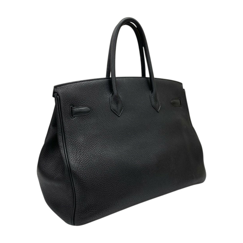 黑色 Togo牛皮 Birkin 35 柏金包 手提包 □M刻 銀扣【HERMES 愛馬仕】-1