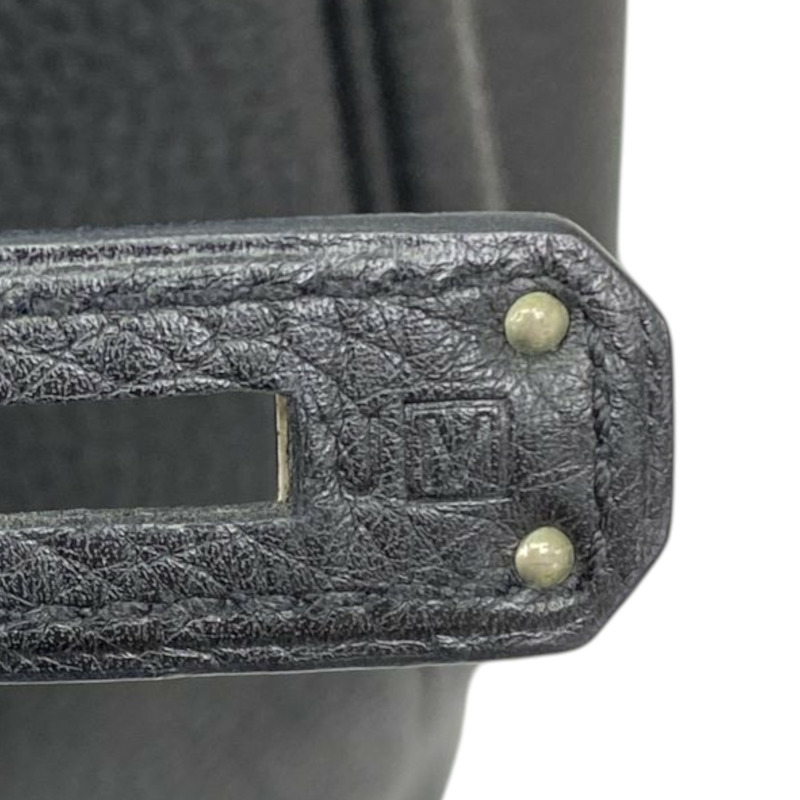 黑色 Togo牛皮 Birkin 35 柏金包 手提包 □M刻 銀扣【HERMES 愛馬仕】-5