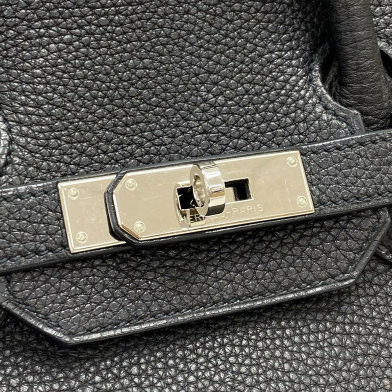 黑色 Togo牛皮 Birkin 35 柏金包 手提包 □M刻 銀扣【HERMES 愛馬仕】-6
