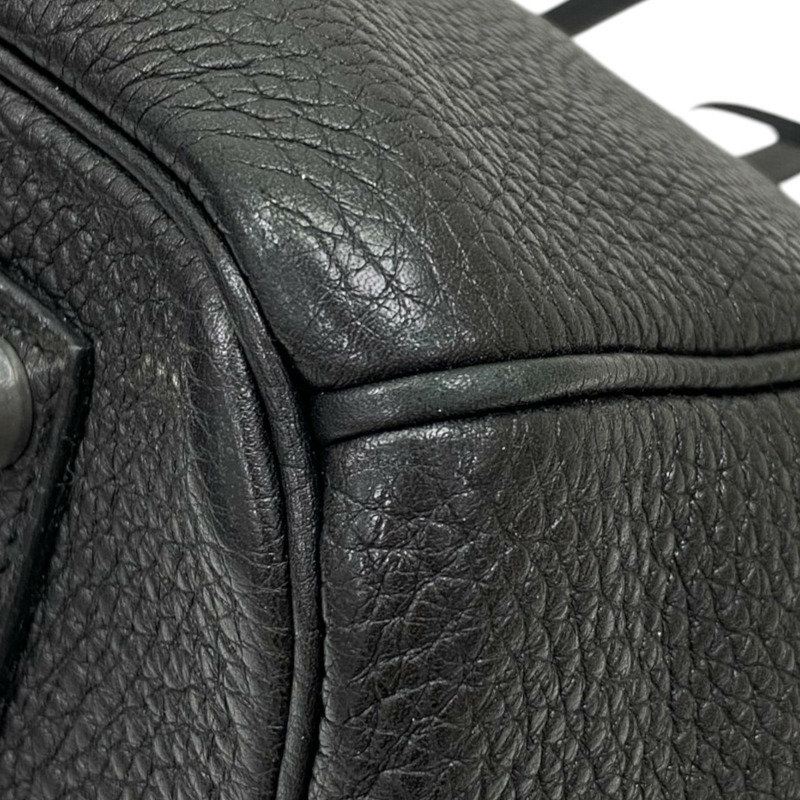 黑色 Togo牛皮 Birkin 35 柏金包 手提包 □M刻 銀扣【HERMES 愛馬仕】-9