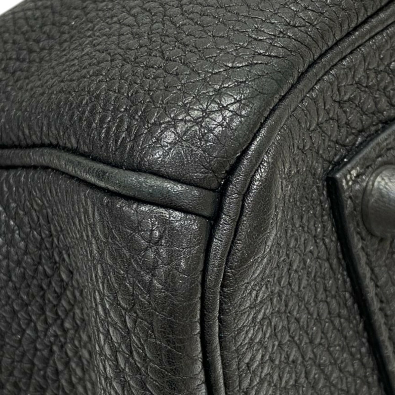 黑色 Togo牛皮 Birkin 35 柏金包 手提包 □M刻 銀扣【HERMES 愛馬仕】-10
