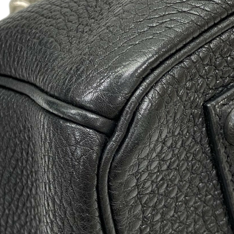 黑色 Togo牛皮 Birkin 35 柏金包 手提包 □M刻 銀扣【HERMES 愛馬仕】-12