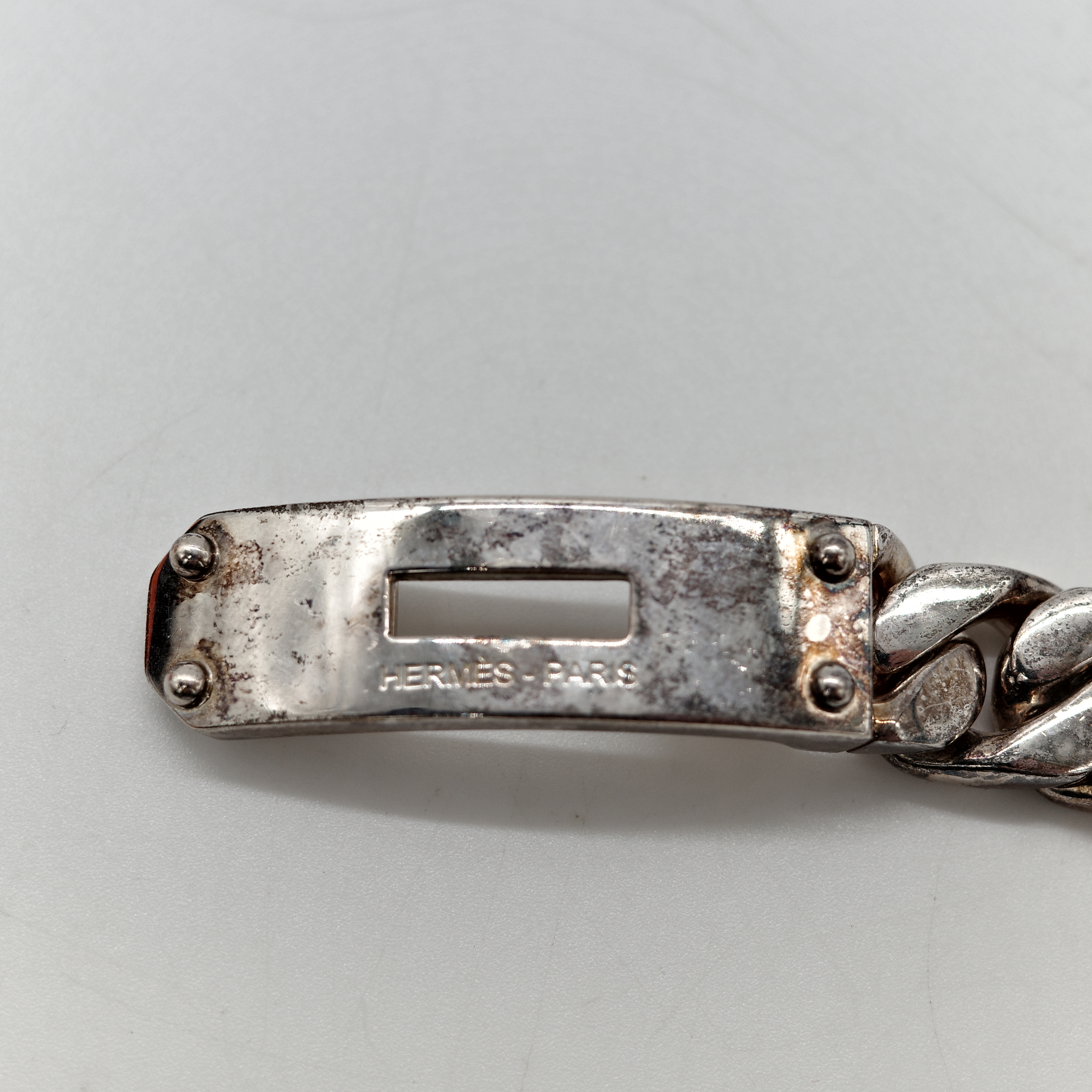 Hermès 愛馬仕 Gurmet S 號 Ag925 銀 手鏈 手鐲-12