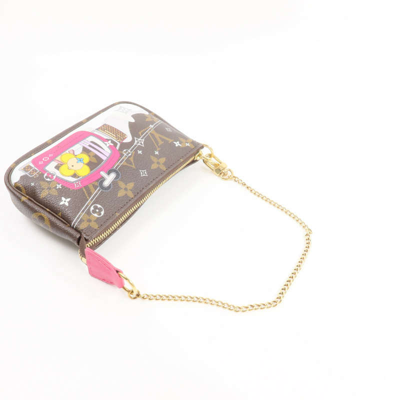 LOUIS VUITTON Monogram Vivienne Accessories Pouch鏈帶手拿包-4