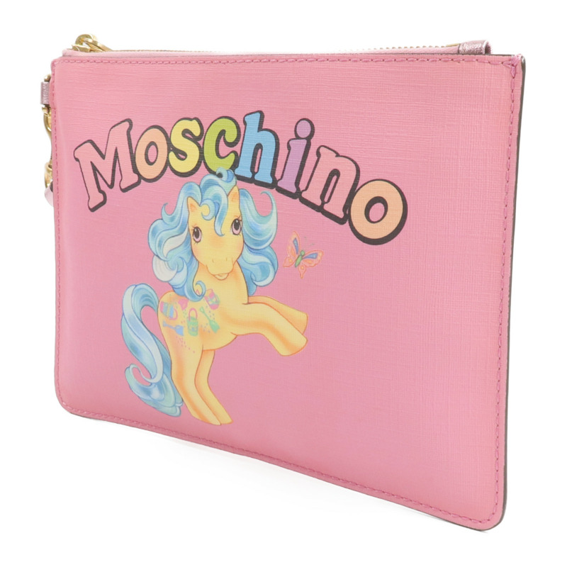 MOSCHINO 塗層帆布My Little Pony手拿包-2