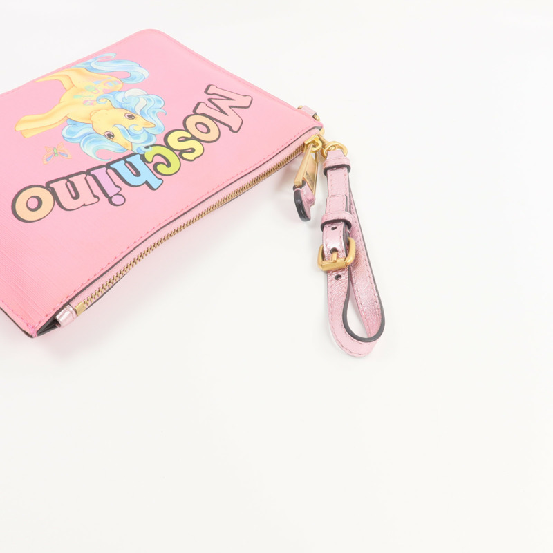 MOSCHINO 塗層帆布My Little Pony手拿包-4