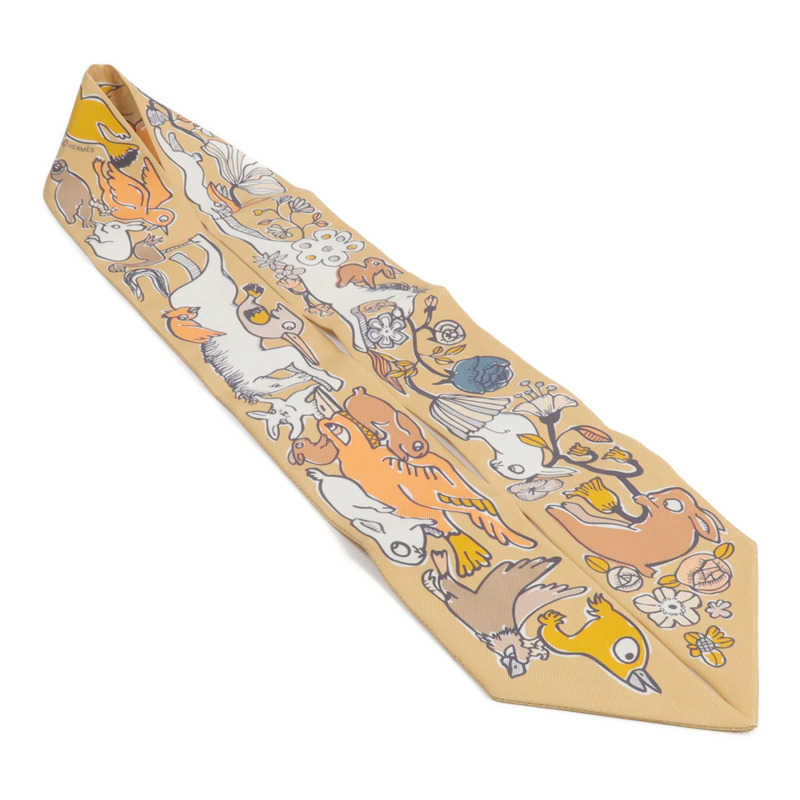 HERMES 絲質Twilly絲巾-3