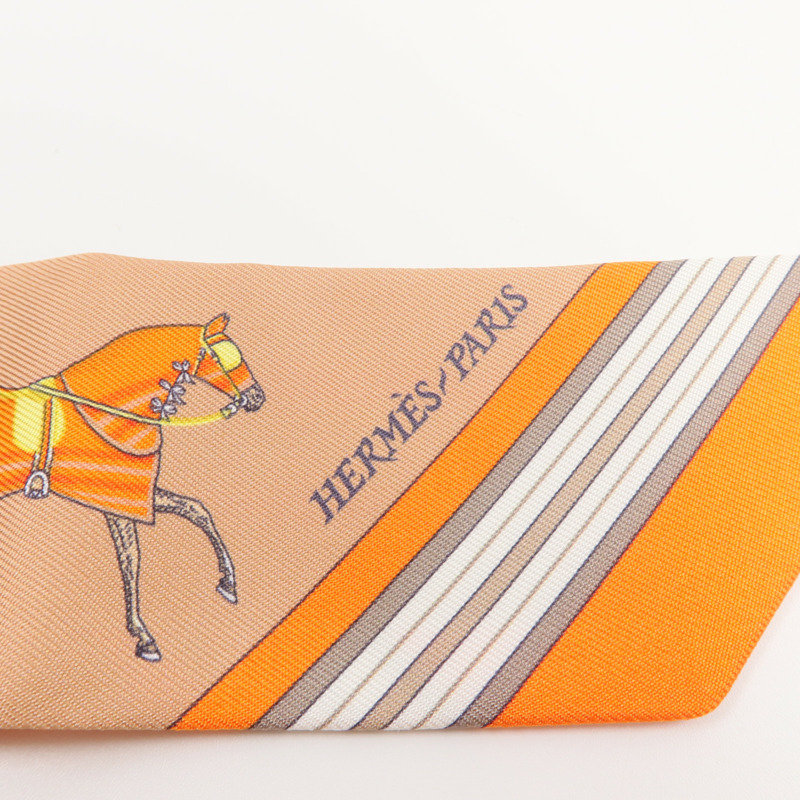 HERMES 絲質Twilly絲巾-5