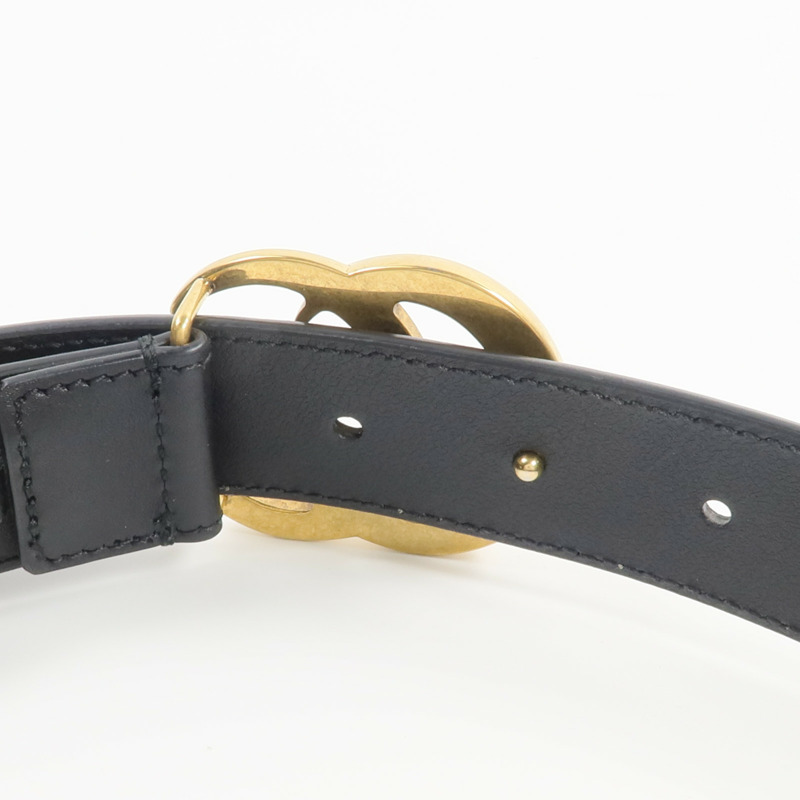 GUCCI 牛皮皮革GG Marmont Belt 80cm皮帶-4