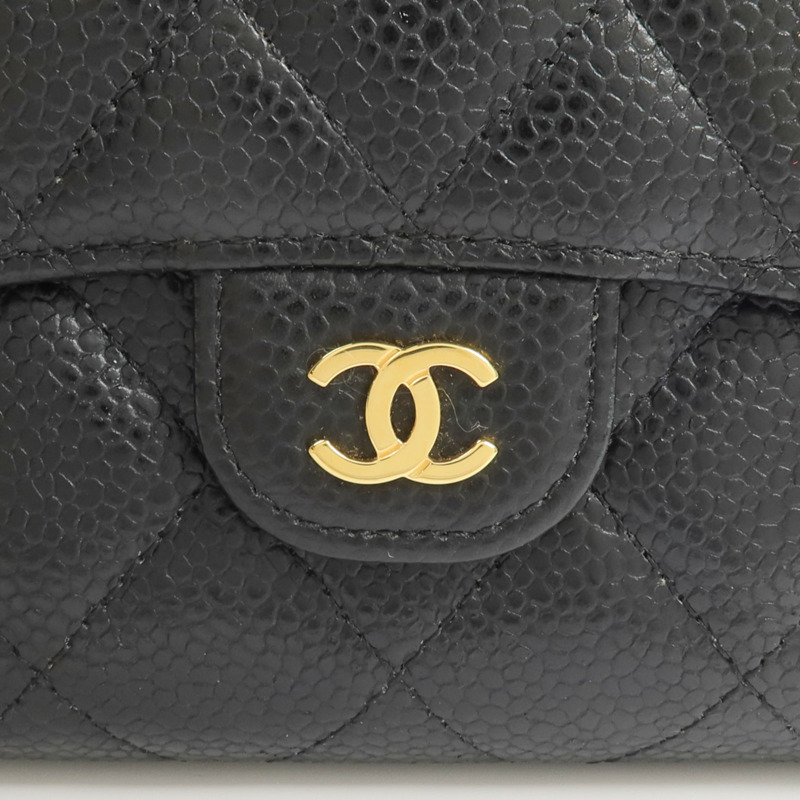 CHANEL 牛皮皮革Classic Small Flap Wallet錢包-10