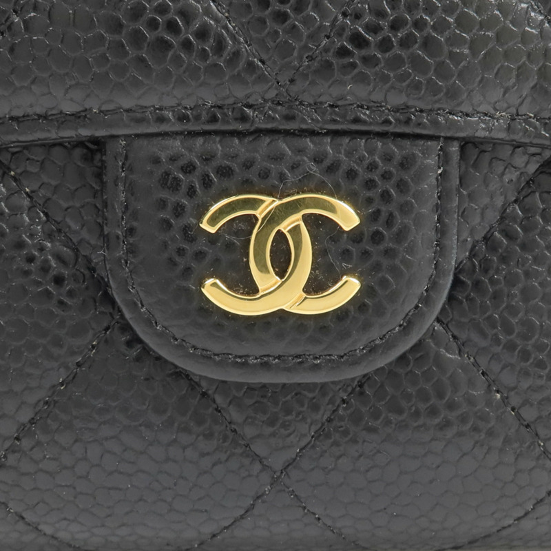 CHANEL 牛皮皮革Classic Small Flap Wallet錢包-12