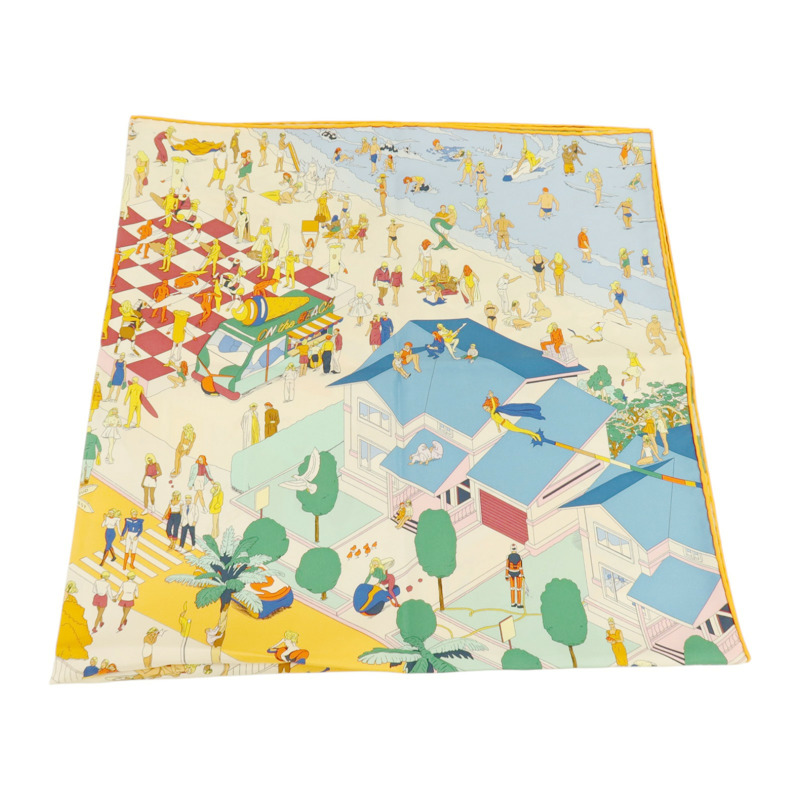 HERMES 絲質Scarf 90x90cm絲巾-1
