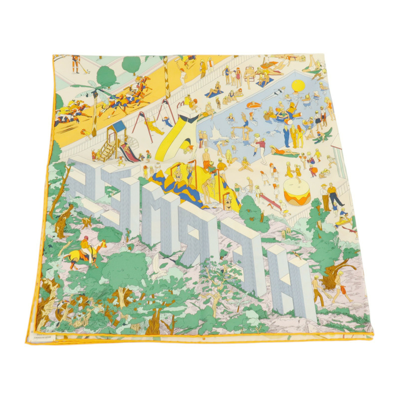 HERMES 絲質Scarf 90x90cm絲巾-3