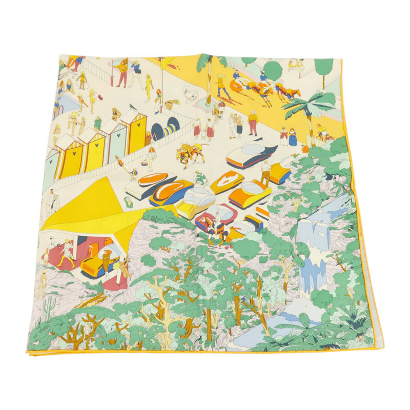 HERMES 絲質Scarf 90x90cm絲巾-4