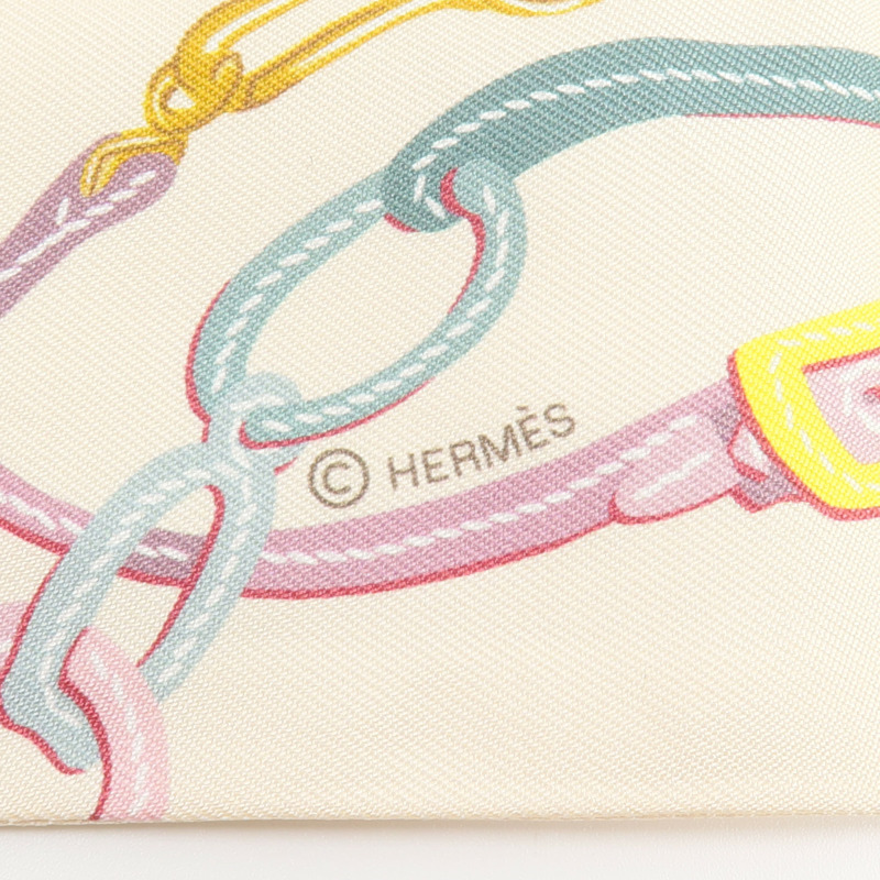 HERMES 絲質Twilly絲巾-7
