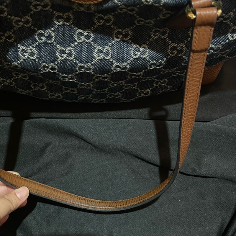 Gucci 金釦老花牛仔托特包-39