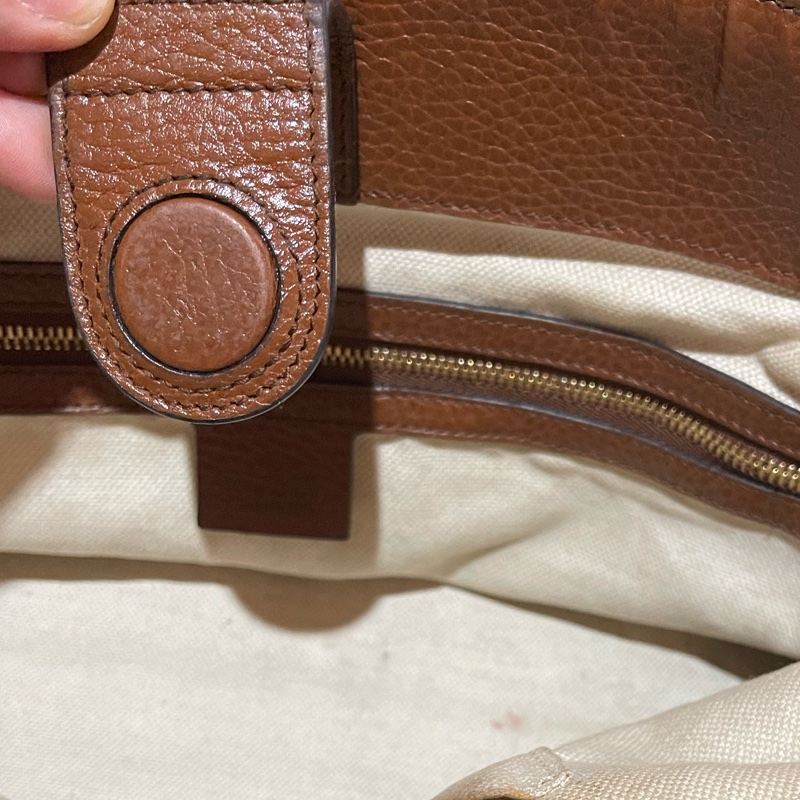 Gucci 金釦老花牛仔托特包-55
