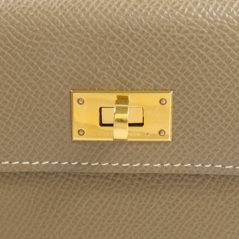 HERMES Epsom皮革Kelly Pockt Compact Wallet錢包Etoupe-6