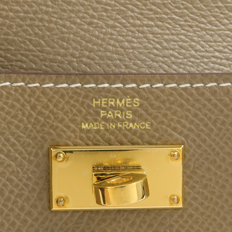 HERMES Epsom皮革Kelly Pockt Compact Wallet錢包Etoupe-13